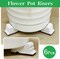 6-Pack Resin Garden Pot Feet – 3" Long x 1.5" Tall Plant Risers for 14-20" Pots, Frost-Proof Flower Pot Elevators for Outdoor and Indoor Planters (White, Classic)